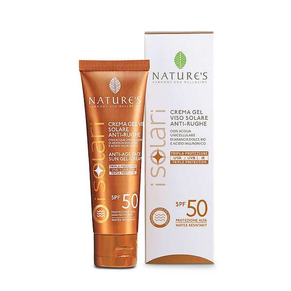 Acquista online Crema-gel Viso Solare Antirughe SPF 50 Nature's