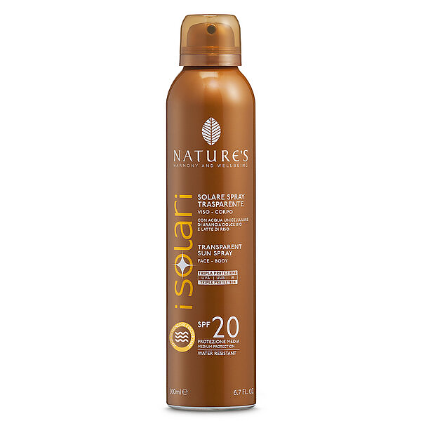 Acquista online Spray Trasparente Solare Viso-Corpo SPF 20 Nature's