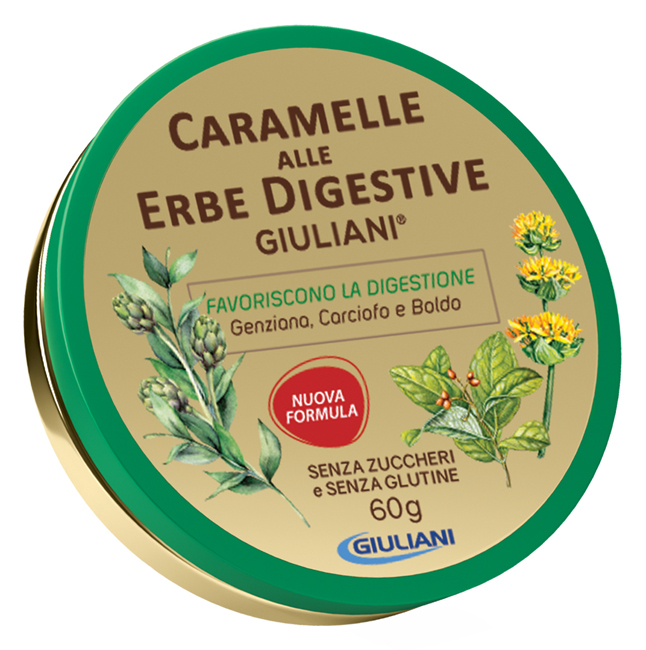 CARAMELLE ALLE ERBE DIGESTIVE senza zuccheri GIULIANI